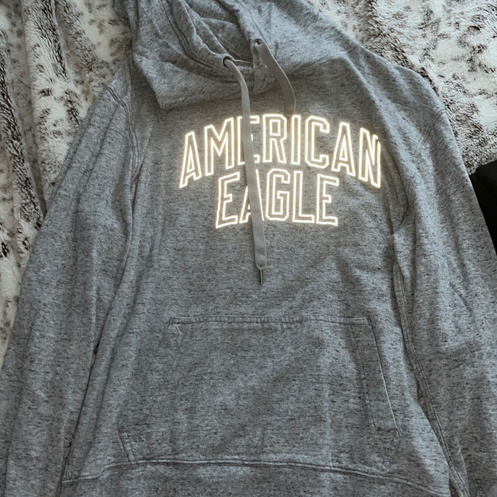 grey american eagle hoodie